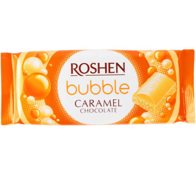 ROSHEN BUBBLE ΣΟΚΟΛΑΤΑ 80gr. - (ΛΕΥΚΗ ΜΕ ΚΑΡΑΜΕΛΑ)