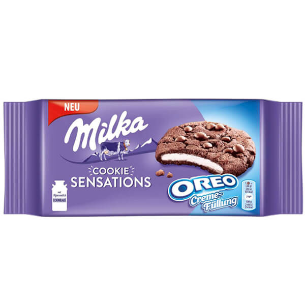 MILKA ΜΠΙΣΚΟΤΑ SENSATIONS 156gr - (OREO CREAM)