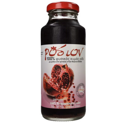 ΡΟΔΙΟΝ ΧΥΜΟΣ ΣΕ ΓΥΑΛΙΝΟ 250ml - (100% ΧΥΜΟΣ ΡΟΔΙ)