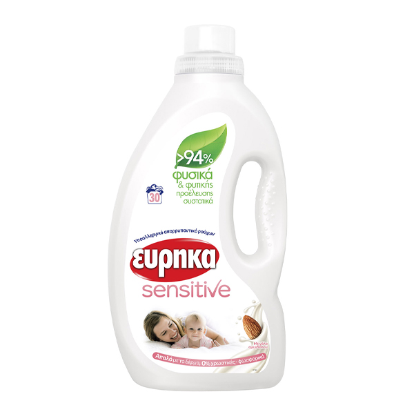 ΕΥΡΗΚΑ SENSITIVE ΥΓΡΟ ΑΠΟΡΡΥΠΑΝΤΙΚΟ 30μεζ. (1,5lit)