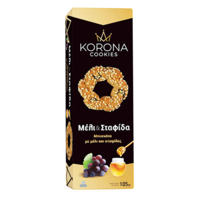 KORONA ΜΠΙΣΚΟΤΑ ΜΕ ΜΕΛΙ ΚΑΙ ΣΤΑΦΙΔΕΣ 105gr.