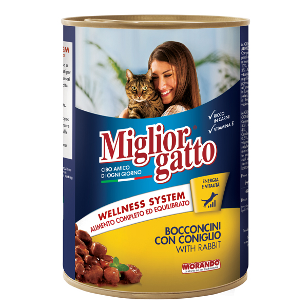 MIGLIOR ΓΑΤΟΤΡΟΦΗ ΚΟΝΣΕΡΒΑ 405gr - (ΚΟΥΝΕΛΙ)