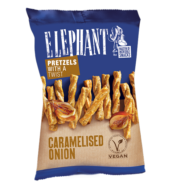 ELEPHANT TWISTED PRETZEL 70gr. - (ΚΑΡΑΜΕΛΩΜΕΝΟ ΚΡΕΜΜΥΔΙ)