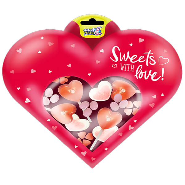 VALENTINE'S ΚΑΡΔΙΑ ΜΕ CANDY MIX 120gr.