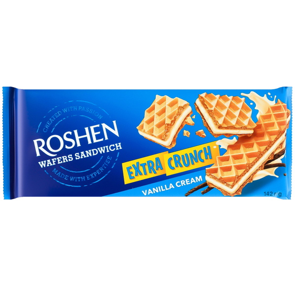 ROSHEN WAFERS SANDWICH ΤΡΑΓΑΝΗ ΓΚΟΦΡΕΤΑ 142gr. - (ΒΑΝΙΛΙΑ)