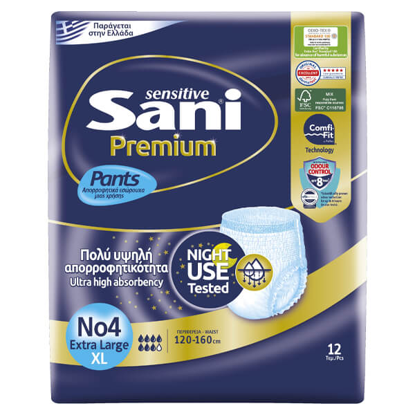 SANI PREMIUM PANTS ΑΚΡΑΤΕΙΑΣ No4 (12τεμ.) - (EXTRA LARGE)