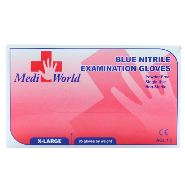 MEDI-WORLD ΓΑΝΤΙΑ ΝΙΤΡΙΛΙΟΥ ΜΠΛΕ (95τεμ) - (X-LARGE)