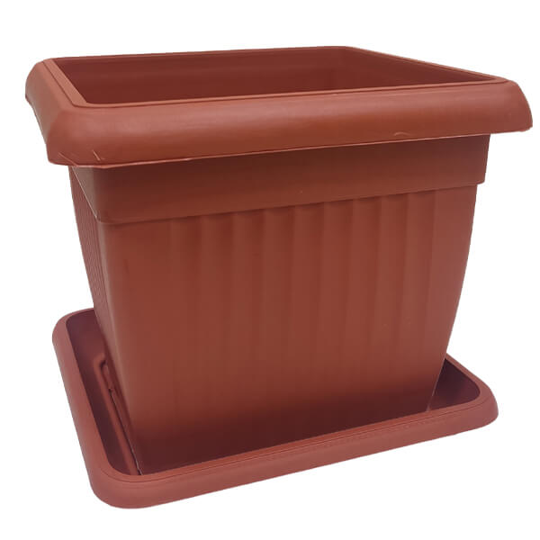 TNS ΓΛΑΣΤΡΑ ΤΕΤΡΑΓΩΝΗ (28x28x24cm) - (ΚΑΦΕ) (+ΠΙΑΤΟ)