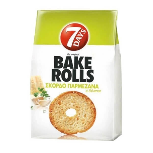 BAKE ROLLS 150gr - (ΣΚΟΡΔΟ ΚΑΙ ΠΑΡΜΕΖΑΝΑ)