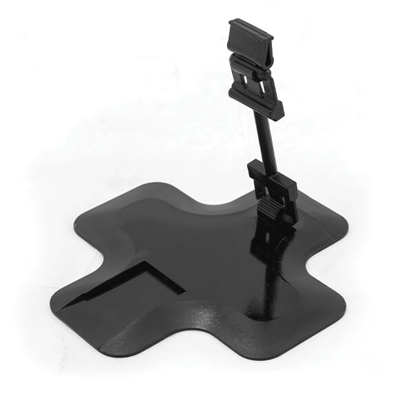 ΣΤΑΝΤ ΜΕ ΒΑΣΗ ΣΤΡΟΓΓΥΛΗ 100mm 511 ΜΑΥΡΟ (PIAN/CANC10/NER)