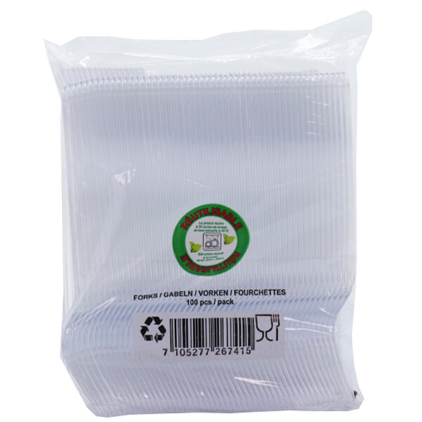 ΠΙΡΟΥΝΙΑ ΠΛΑΣΤΙΚΑ ΔΙΑΦΑΝH ΕΠΑΝ/ΜΕΝΑ (100τεμ.)