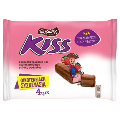 ΠΑΥΛΙΔΗ KISS (4x27,5gr.) - (ΓΑΛΑ ΚΑΙ ΦΡΑΟΥΛΑ) (ΟΙΚΟΓΕΝΕΙΑΚΗ ΣΥΣΚΕΥΑΣΙΑ)