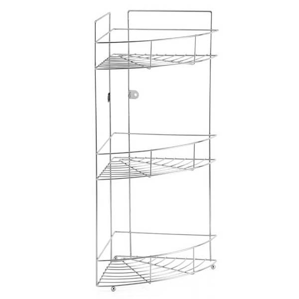 TNS ΡΑΦΙΕΡΑ MΠANIOY ΜΕΤΑΛΛΙΚΗ ΓΩΝΙΑ 3 ΡΑΦΙΑ - (W2668)