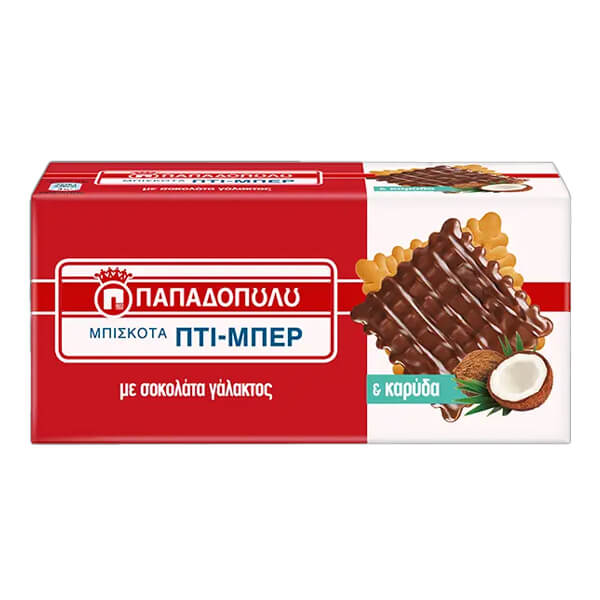 ΠΑΠΑΔΟΠΟΥΛΟΥ ΠΤΙ ΜΠΕΡ 200gr. - (ΣΟΚΟΛΑΤΑ ΓΑΛΑΚΤΟΣ ΚΑΙ ΚΑΡΥΔΑ)