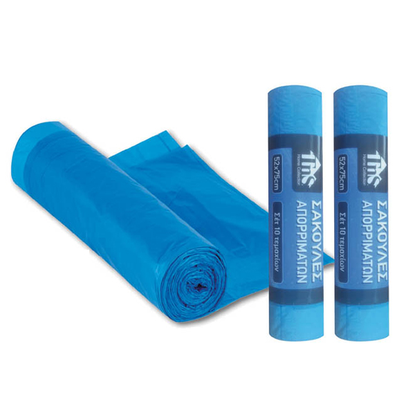 TNS ΣΑΚΟΥΛΑ ΑΠΟΡΡΙΜΑΤΩΝ ΡΟΛΟ (15τεμ.) - (ΜΠΛΕ) (52x75cm) (07-600-0097)