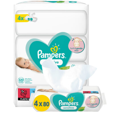 PAMPERS  ΜΩΡΟΜΑΝΤΗΛΑ 4x80τεμ. - (SENSITIVE)