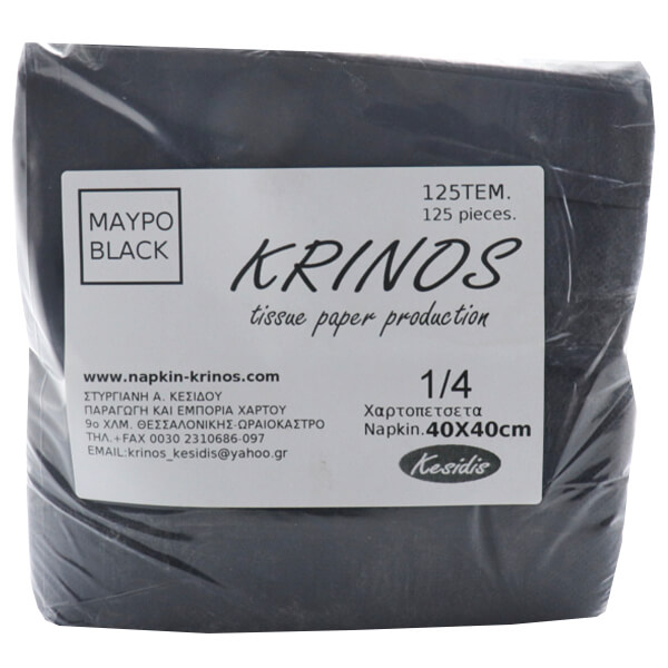 ΚΡΙΝΟΣ ΧΑΡΤ/ΤΑ 1/4 ΠΟΛΥΤΕΛΕΙΑΣ 2Φ (40x40cm) - (ΜΑΥΡΗ) (125τεμ.)