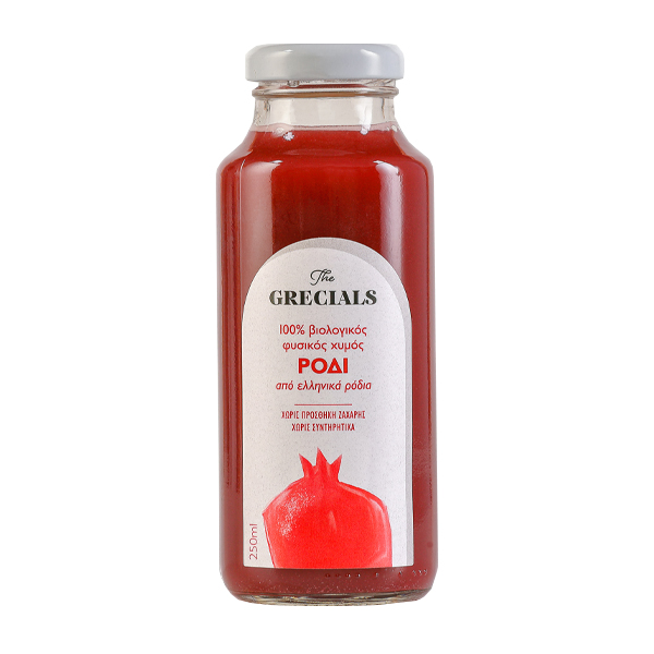 GRECIALS ΧΥΜΟΣ ΡΟΔΙ 250ml - (100% ΦΥΣΙΚΟΣ ΧΥΜΟΣ) (ΓΥΑΛΙΝΟ)