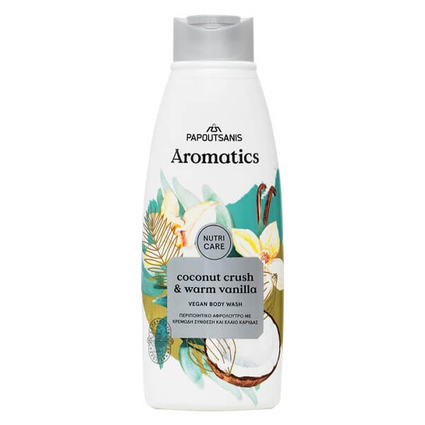 PAPOUTSANIS AROMATICS ΑΦΡΟΛΟΥΤΡΟ 600ml - (COCONUT CRUSH ΚΑΙ WARM VANILLA)