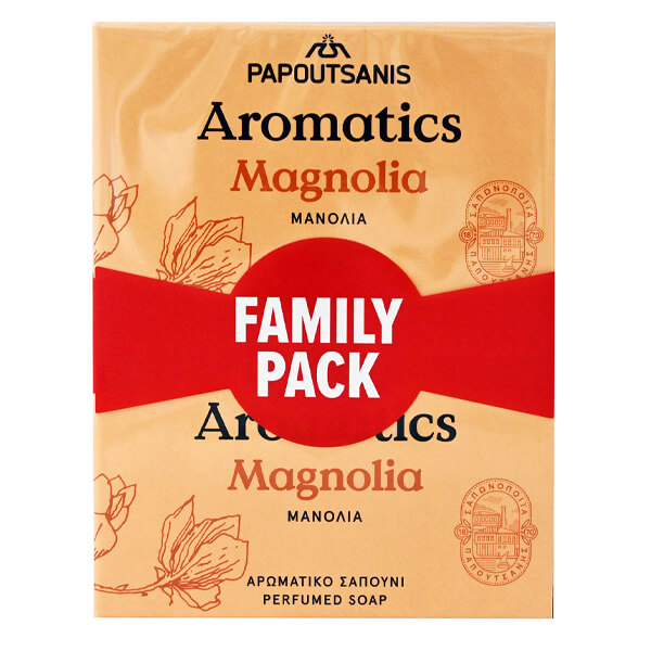 PAPOUTSANIS AROMATICS ΣΑΠΟΥΝΙ 4x100gr. - (MAGNOLIA)