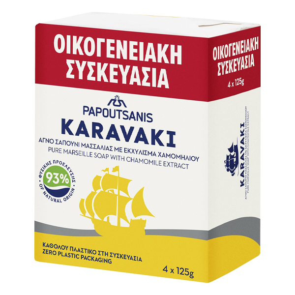 PAPOUTSANIS KARAVAKI ΣΑΠΟΥΝΙ 4x125gr. - (CHAMOMILE)