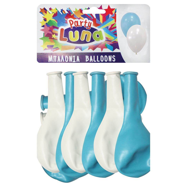 ΜΠΑΛΟΝΙΑ LUNA ΛΕΥΚΟ - ΜΠΛΕ 24 ΕΚ. 24 ΤΜΧ.