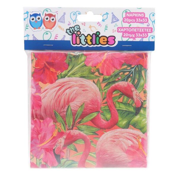 ΧΑΡΤΟΠΕΤΣΕΤΕΣ ΠΑΡΤΥ THE LITTLIES ΦΛΑΜΙΝΓΚΟ 33X33 ΕΚ. 20 ΤΜΧ.