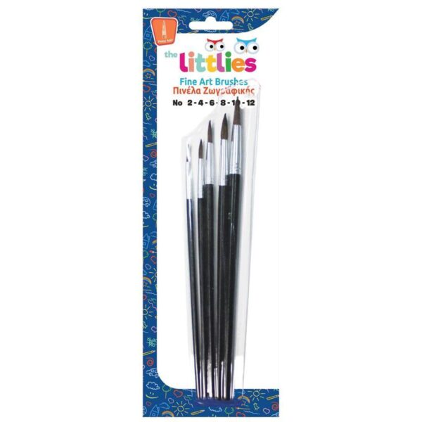ΠΙΝΕΛΑ ΖΩΓΡΑΦΙΚΗΣ THE LITTLIES ΣΤΡΟΓΓΥΛΑ 5 ΤΜΧ. (PONY HAIR NO. 2-4-6-8-10-12)