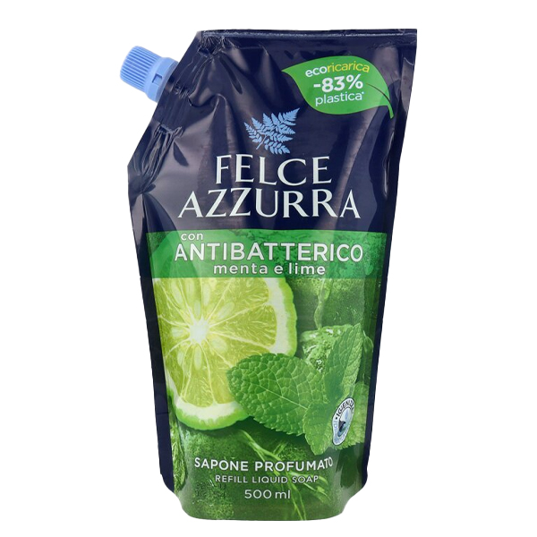 FELCE AZZURRA ΑΝΤΑΛΛΑΚΤΙΚΟ ΚΡΕΜΟΣΑΠΟΥΝΟ 500ml - (MINT ΚΑΙ LIME)