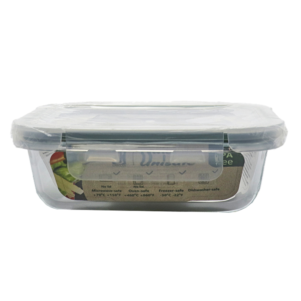 UNISAFE ΦΑΓΗΤΟΔΟΧΕΙΟ ΠΑΡΑΛ/ΜΟ ΓΥΑΛΙΝΟ ΜΕ ΚΑΠΑΚΙ 370ml - (58300G)