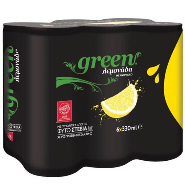 GREEN ΛΕΜΟΝΑΔΑ  (6x330ml) (KOYTI)
