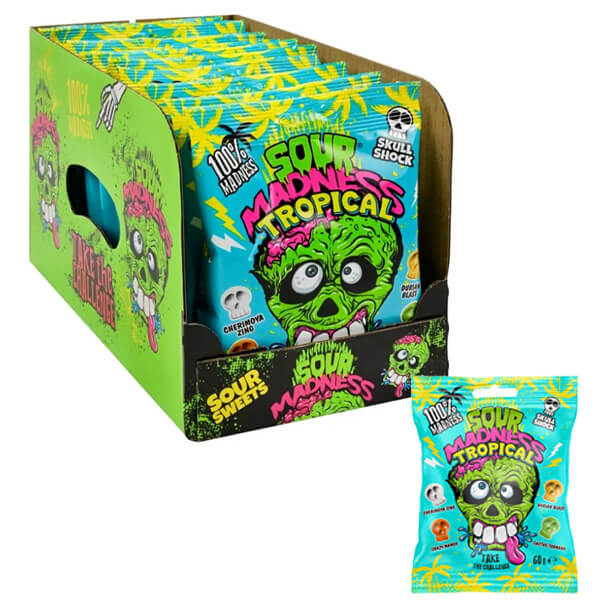 SOUR MADNESS ΚΑΡΑΜΕΛΕΣ 60gr. - (TROPICAL)