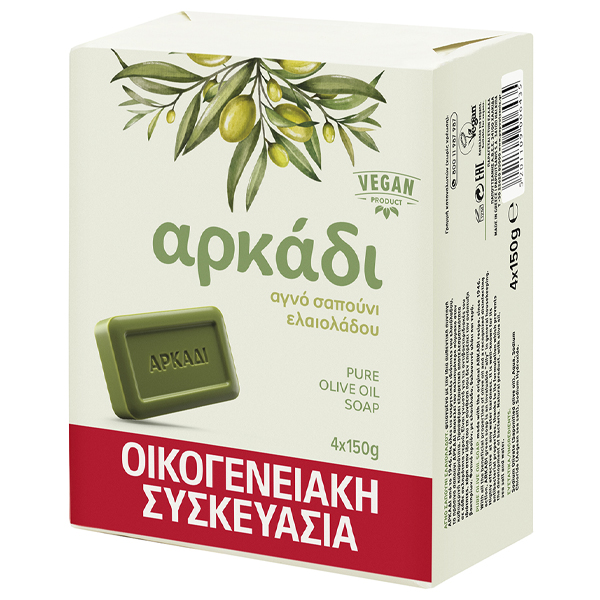 ΑΡΚΑΔΙ ΣΑΠΟΥΝΟΠΛΑΚΑ ΠΡΑΣΙΝΗ 4x150gr.