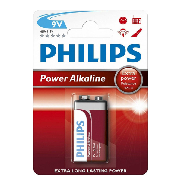 PHILIPS ΜΠΑΤΑΡΙΑ ΑΛΚΑΛΙΚΗ 9V - (ΜΕ ΦΟΡΟ 0,04€)