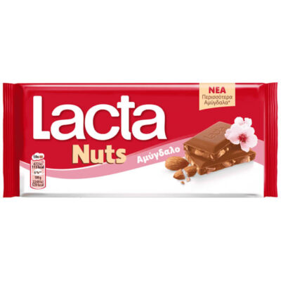 LACTA ΣΟΚΟΛΑΤΑ  85gr. - NUTS (ΑΜΥΓΔΑΛΟ)