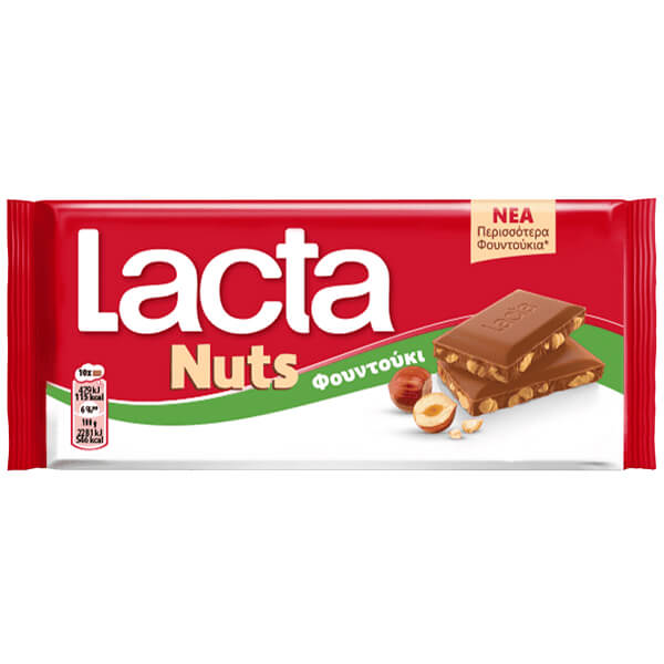 LACTA ΣΟΚΟΛΑΤΑ  85gr. - NUTS (ΦΟΥΝΤΟΥΚΙ)