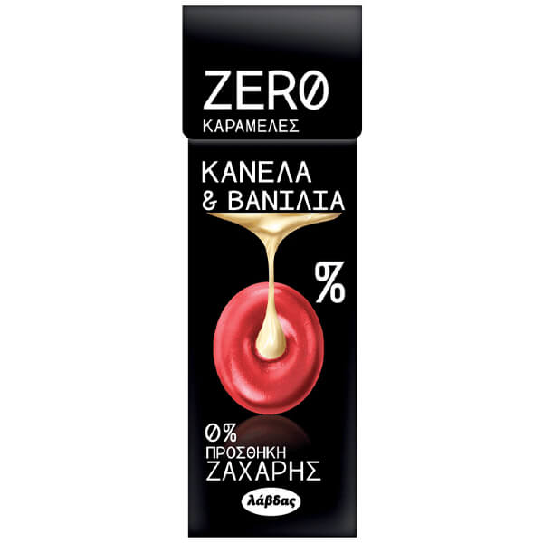 ZERO ΚΑΡΑΜΕΛΕΣ (36gr.x12τεμ.) - (ΚΑΝΕΛΑ ΚΑΙ ΒΑΝΙΛΙΑ)
