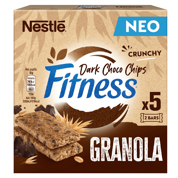 NESTLE BARS FITNESS 38gr. - (GRANOLA CHOCOLATE) (5τεμ)