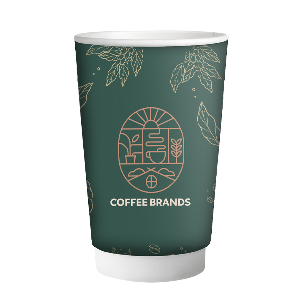 ΠΟΤΗΡΙ ΧΑΡΤΙΝΟ COFFEE BRANDS (DOUBLE WALL) (8οz) - (25τεμ.)