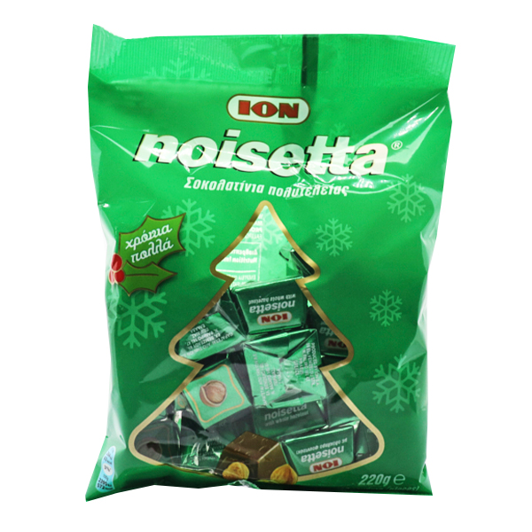 ΙΟΝ ΣΟΚΟΛΑΤINIA ΓΑΛΑΚΤΟΣ ΜΕ ΟΛΟΚΛΗΡΟ ΦΟΥΝΤΟΥΚΙ 220gr. - (NOISETTA)  (0118)(0116)