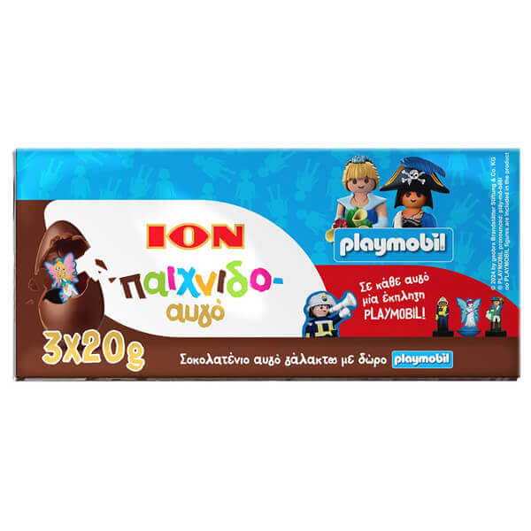 ΙΟΝ ΑΥΓΟ ΣΟΚΟΛΑΤΕΝΙΟ ΓΑΛΑΚΤΟΣ (3x20gr.) - (9400)(9410)