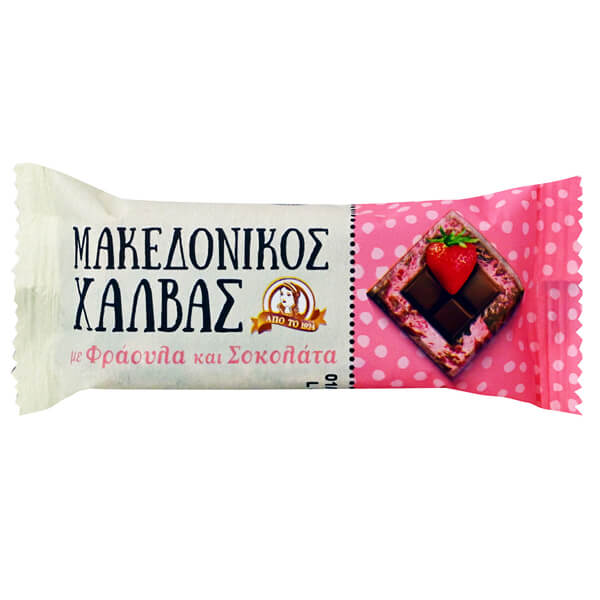 ΜΑΚΕΔΟΝΙΚΟΣ ΧΑΛΒΑΣ 16x40gr - (ΦΡΑΟΥΛΑ ΚΑΙ ΣΟΚΟΛΑΤΑ)