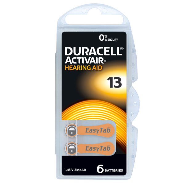 DURACELL DA 13 1.45V (6τεμ.) BP-6 ΒΑΡΗΚΟΪΑΣ - (ΜΕ ΦΟΡΟ 0,06€)