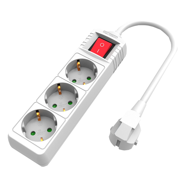 TNS ΠΟΛΥΜΠΡΙΖΟ 3Θ + 1,5m ΚΑΛΩΔΙΟ - (ΑΣΠΡΟ) (35-950-1044)