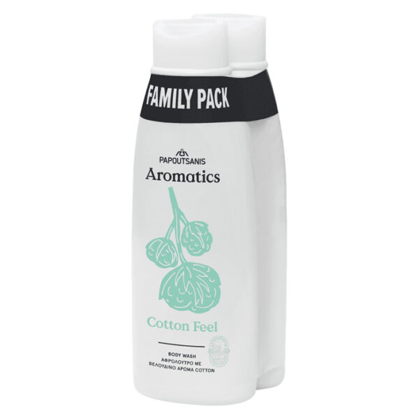 PAPOUTSANIS AROMATICS ΑΦΡΟΛΟΥΤΡΟ FAMILY PACK 2x650ml - (COTTON FEEL)