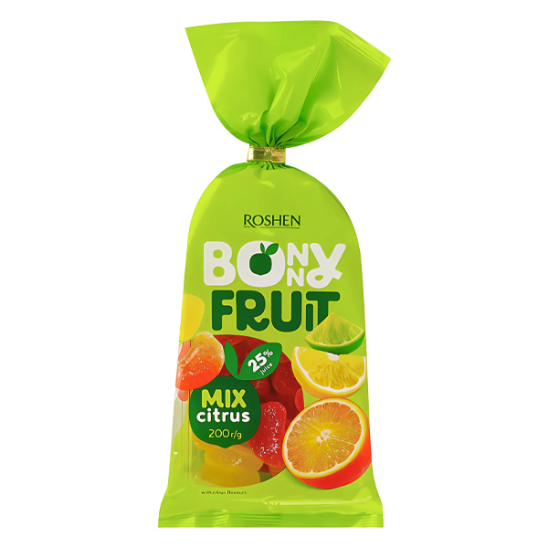 ROSHEN BONNY FRUIT JELLY ΚΑΡΑΜΕΛΕΣ 200gr. - (CITRUS MIX)