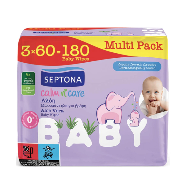 SEPTONA ΜΩΡΟΜΑΝΤΗΛΑ CALM N' CARE (3x60τεμ.) - (ΑΛΟΗ)