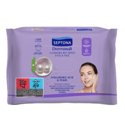 SEPTONA ΜΑΝΤΗΛΑΚΙΑ ΚΑΘΑΡΙΣΜΟΥ (2x20τεμ.) - (ΥΑΛΟΥΡΟΝΙΚΟ ΟΞΥ ΚΑΙ ΜΑΡΓΑΡΙΤΑΡΙ)