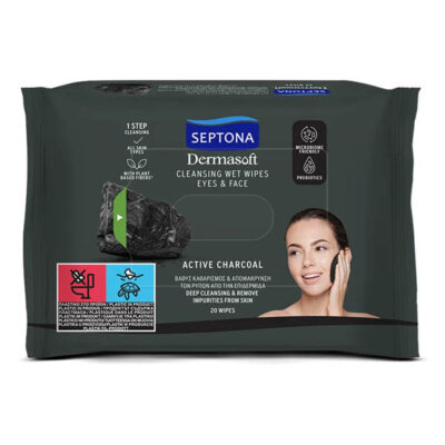 SEPTONA ΜΑΝΤΗΛΑΚΙΑ ΚΑΘΑΡΙΣΜΟΥ (2x20τεμ.) - (ΜΕ ΕΝΕΡΓΟ ΑΝΘΡΑΚΑ)