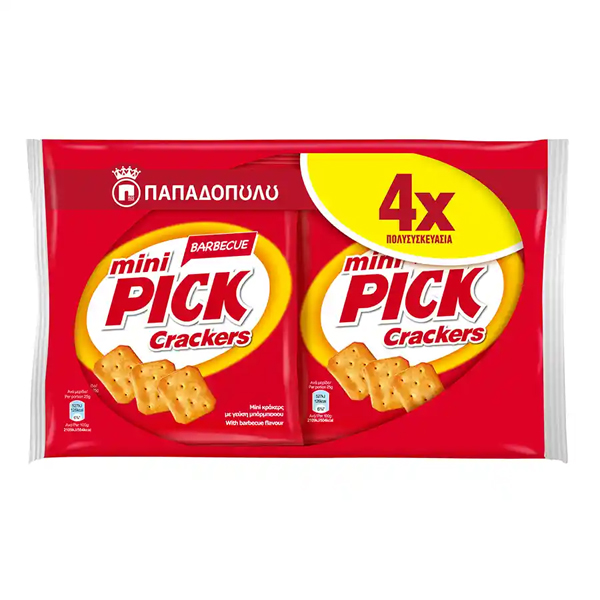 ΠΑΠΑΔΟΠΟΥΛΟΥ MINI PICK CRACKERS (4x70gr.) - (BARBEQUE)